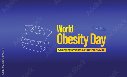 World Obesity day Month 2025 Creative banner poster social media post background template postcard vector