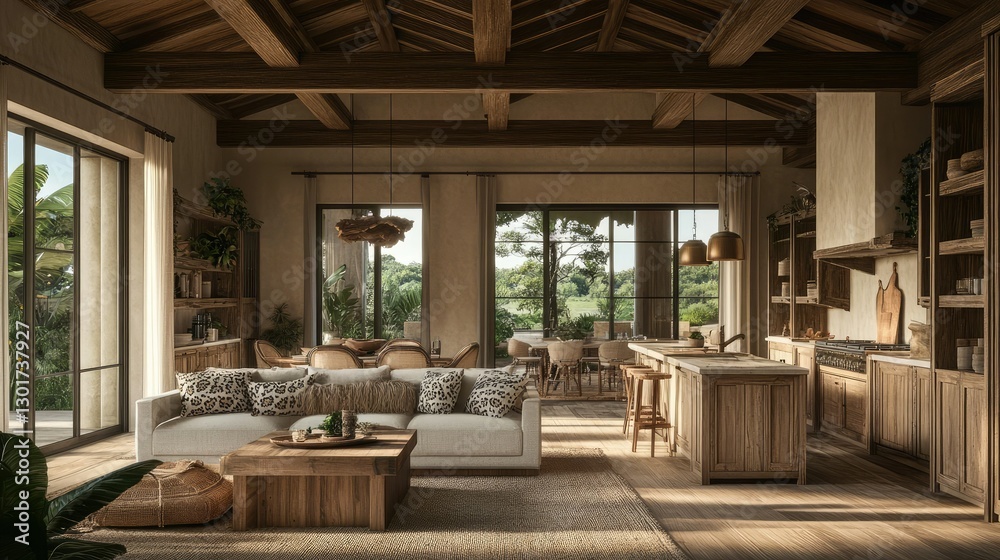Rustic Interior Design, Open Concept Rustic Interior Design, Open Concept