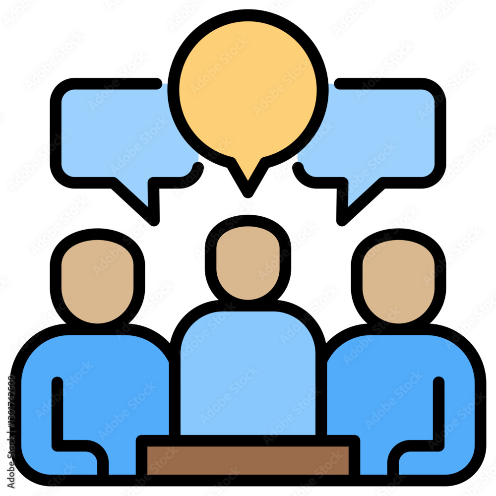 Conversation Lineal Color Icon Conversation Lineal Color Icon
