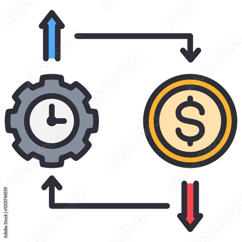 Efficiency Lineal Color Icon