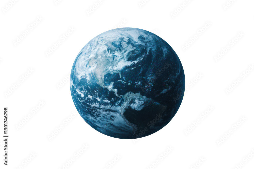 Planet Earth in a detailed view from space, cut out Planet Earth in a detailed view from space, cut out
