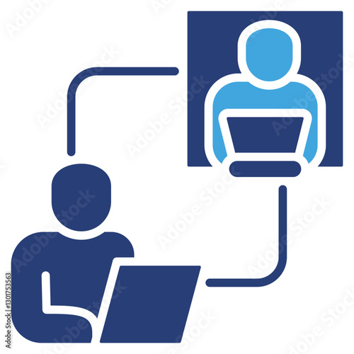 Online Meeting Two Color Icon