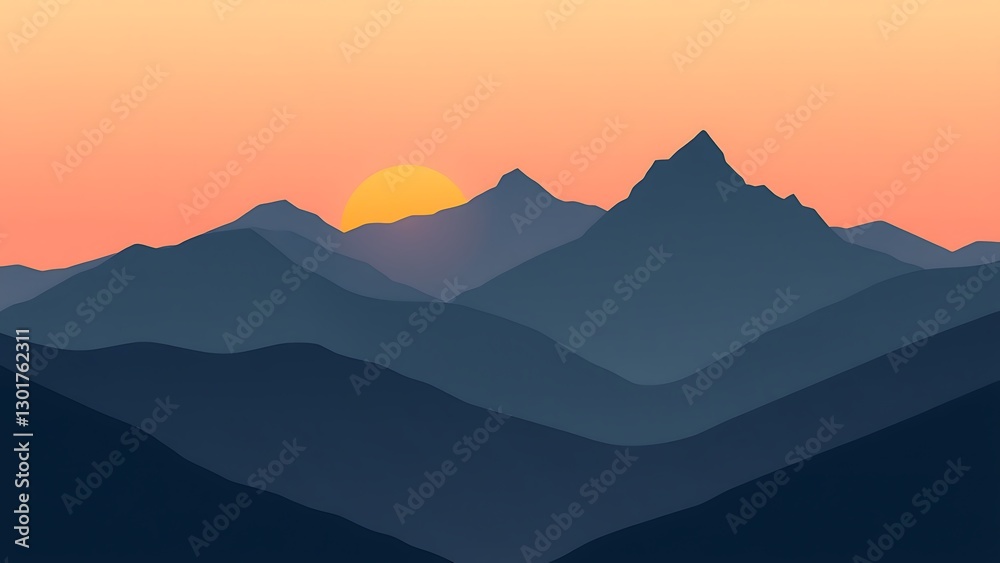 mountain range with beautiful sunset in background, sky mix of vibrant oranges, pinks, and purples, sun setting distance, mountains silhouetted against sky, creating stunning view mountain range with beautiful sunset in background, sky mix of vibrant oranges, pinks, and purples, sun setting distance, mountains silhouetted against sky, creating stunning view