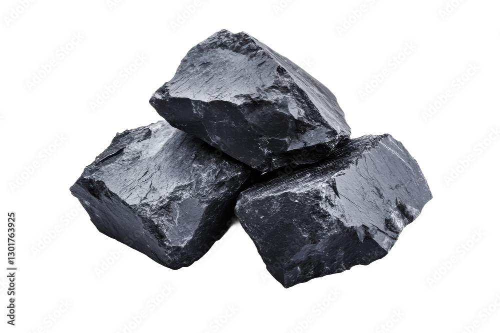 Natural black rocks stacked on each other, cut out Natural black rocks stacked on each other, cut out