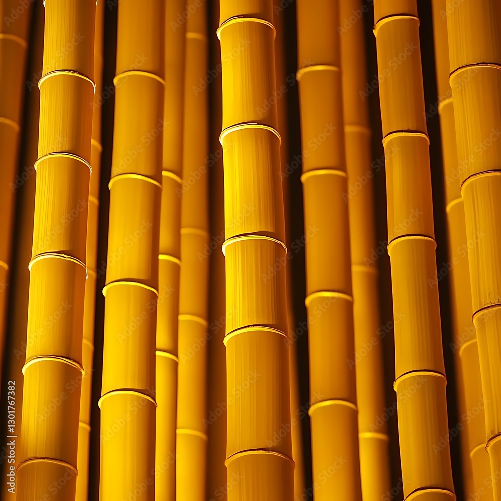 Upright golden bamboo stalks display a natural abstract visual pattern Upright golden bamboo stalks display a natural abstract visual pattern