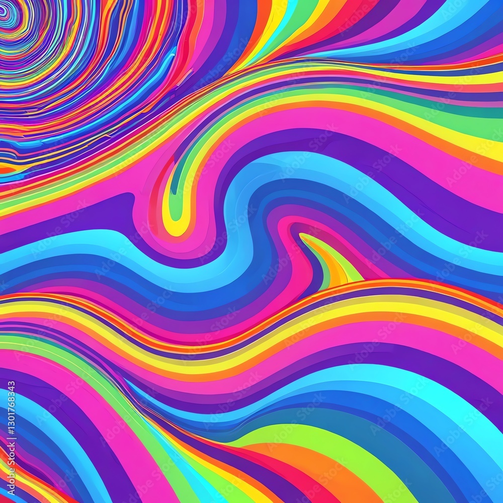 Vibrant Rainbow Swirls: A Psychedelic Abstract Masterpiece Vibrant Rainbow Swirls: A Psychedelic Abstract Masterpiece