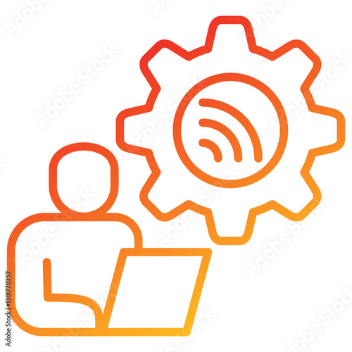 Remote Line Gradient Icon
