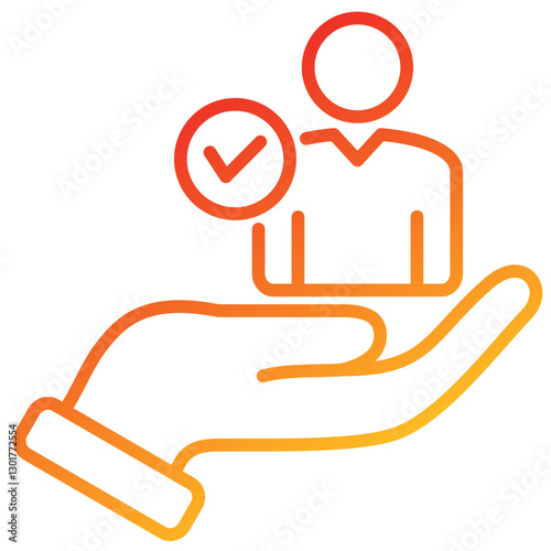 Ownership Line Gradient Icon