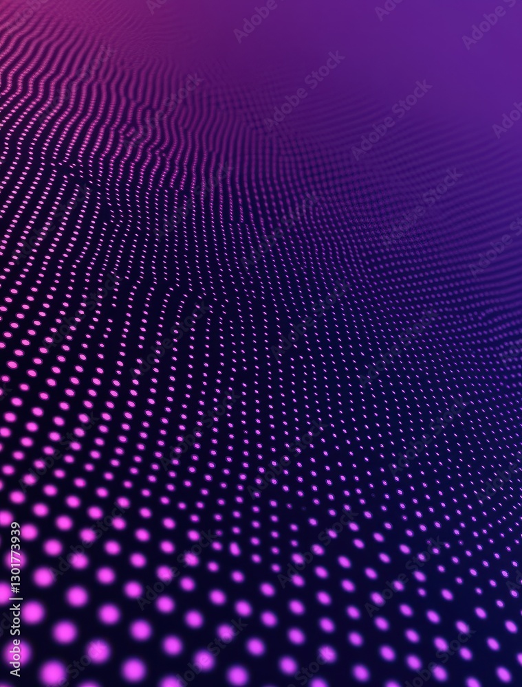 Abstract pattern of vibrant pink and purple dots in a wave formation creating a visually striking background with technological appeal Abstract pattern of vibrant pink and purple dots in a wave formation creating a visually striking background with technological appeal