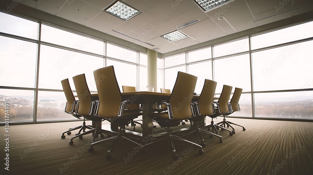 A modern meeting room where professionals discuss Total Quality Management (TQM) strategies, with space for text on the right. A modern meeting room where professionals discuss Total Quality Management (TQM) strategies, with space for text on the right.