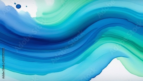 Wallpaper Mural A blue and green water wave Torontodigital.ca