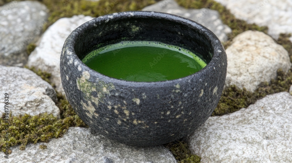 Stone garden matcha tea ceremony zen Stone garden matcha tea ceremony zen