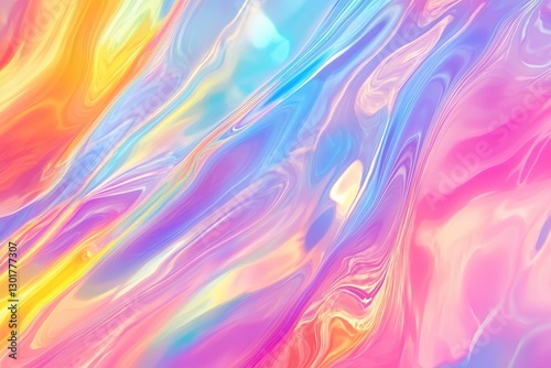 Wallpaper Mural Iridescent Abstract Background with Flowing Pink Purple Blue and Gold Hues Torontodigital.ca