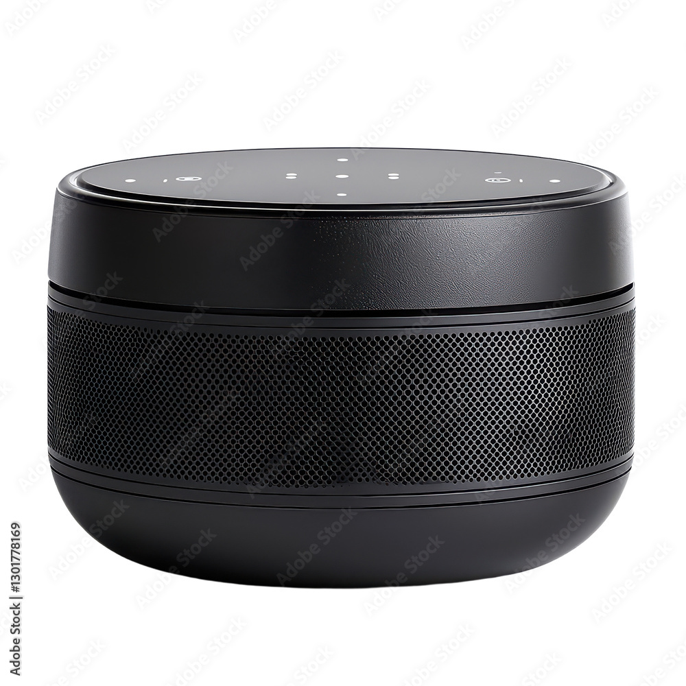 Fototapeta premium Sleek Wireless Speaker isolated on transparent background, PNG
