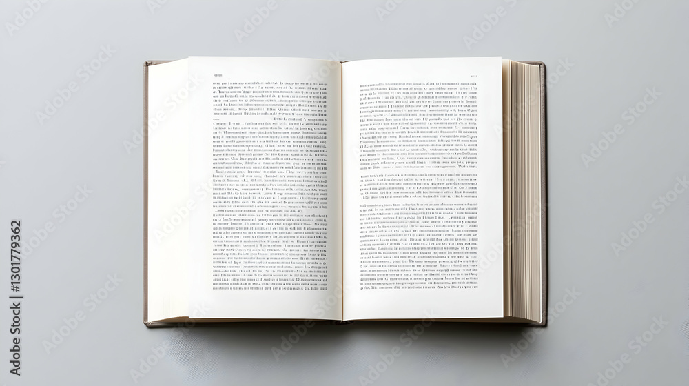 Obraz premium Open Book on Gray Surface with Blank Pages Ready for Text