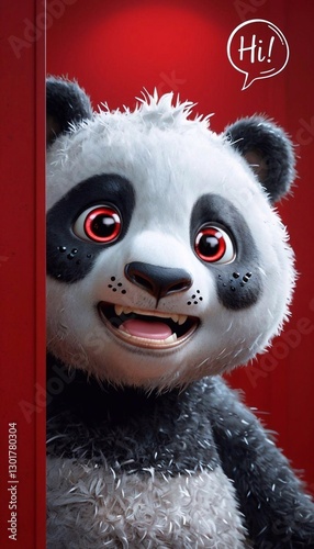 Cute panda says 