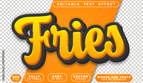 Fries Burger Taco Chips Fully Editable Vector Text File