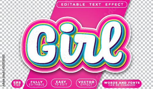 Girl Woman Cute Princess Lady Angel Fully Editable Vector Text File