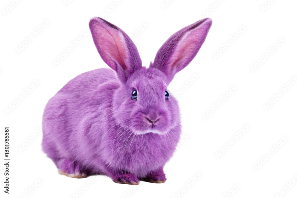 Fototapeta premium Unique purple rabbit as a creative concept for fun and whimsical designs