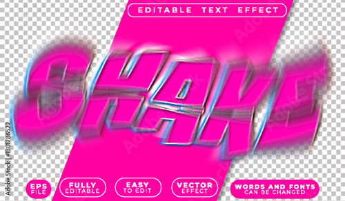 Shake Dizzy Vertigo Fully Editable Vector Text File