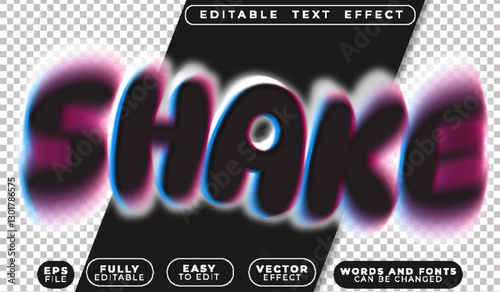 Shake Dizzy Vertigo Fully Editable Vector Text File