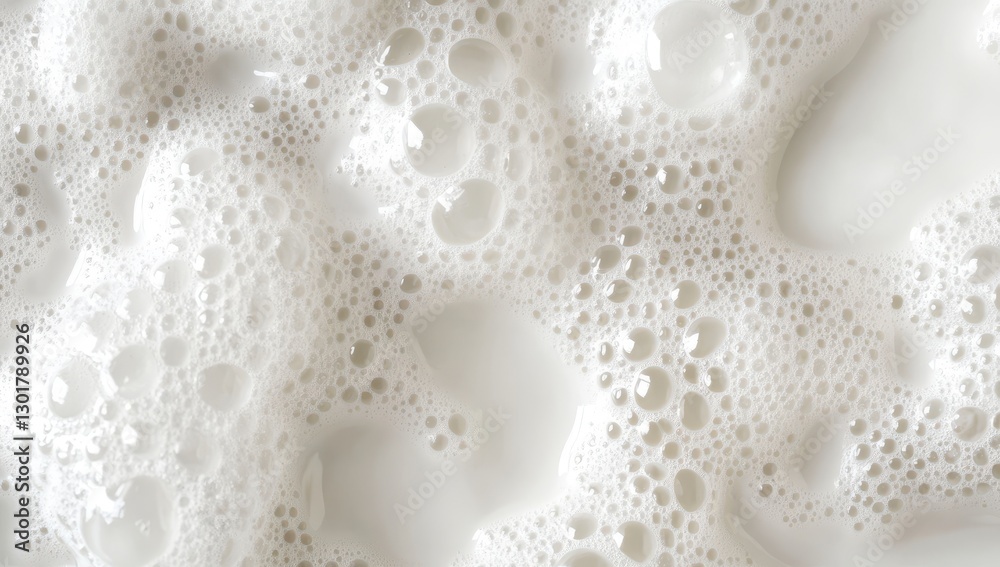 Creamy white milk foam with bubbles forming a textured surface, ideal for culinary, beverage, or dairy-themed visuals showcasing freshness and indulgence Creamy white milk foam with bubbles forming a textured surface, ideal for culinary, beverage, or dairy-themed visuals showcasing freshness and indulgence