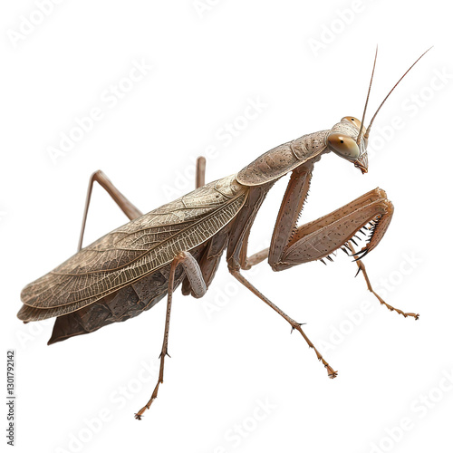 Praying Mantis isolated on transparent background, PNG