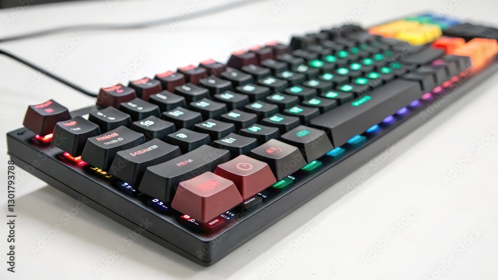 RGB Mechanical Keyboard Closeup