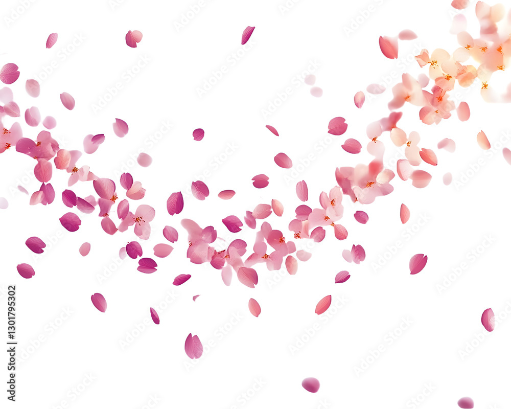 Cherry petals in a colorful spring swirl. Cherry petals in a colorful spring swirl.