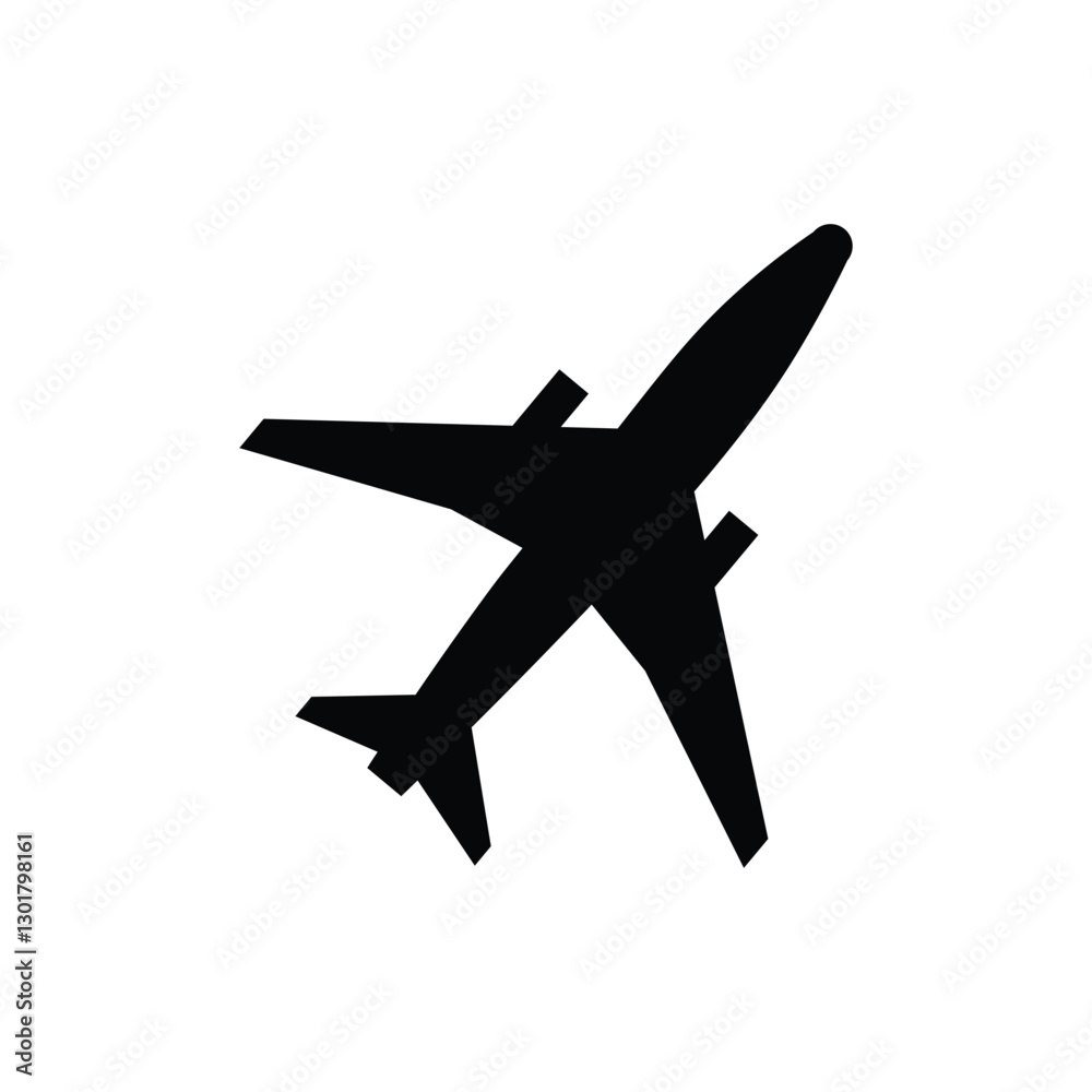 Simple vector illustration of a plane Simple vector illustration of a plane
