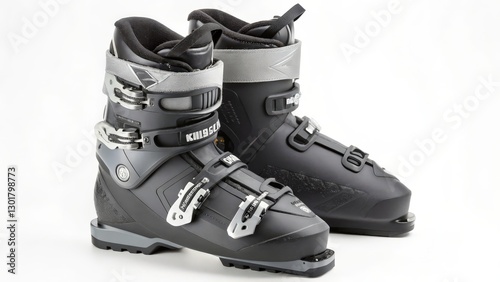 Pair of Black and Grey Ski Boots photo