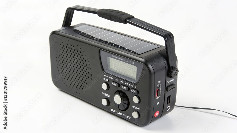 Portable Solar Radio with LCD Display and Aux Input Portable Solar Radio with LCD Display and Aux Input