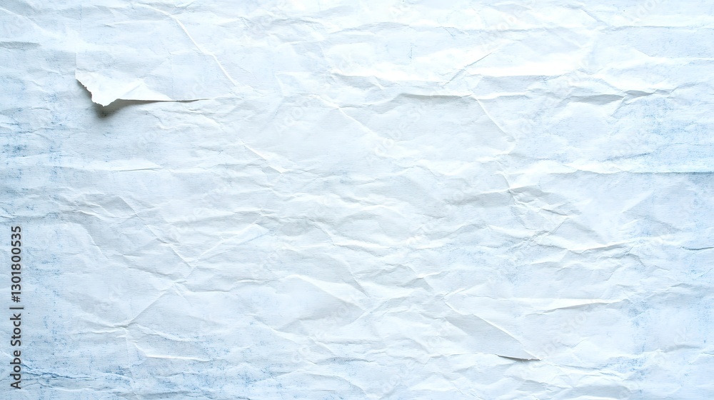 Obraz premium Crumpled White Paper Background with Subtle Texture and Shadows