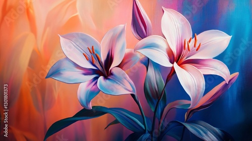 Vivid Floral Abstract Art on Canvas for Interior Designers and Art Enthusiasts
