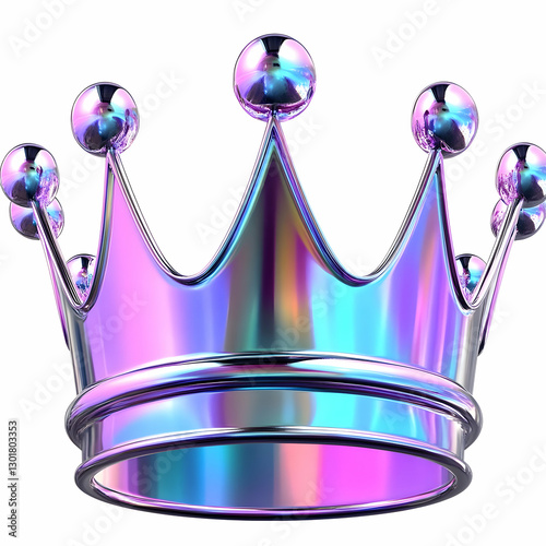 Iridescent 3D Crown Render