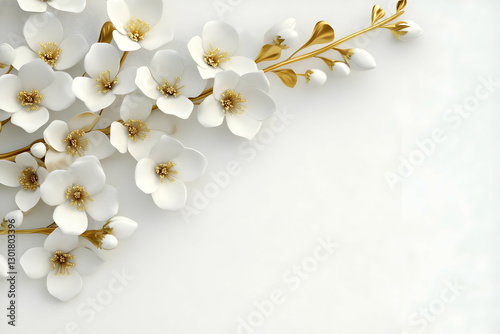 3D Illustration - White Flo...