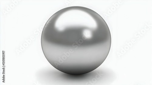 3D Silver Sphere Illustrati...