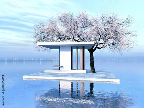 3D Illustration Modern Arch...