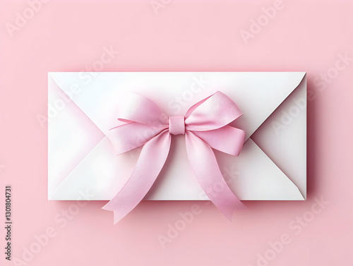 3D Illustration Pink Bow En...