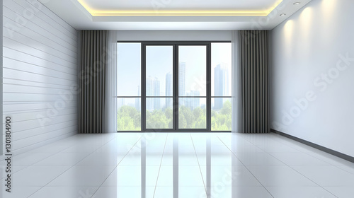 3D Illustration Empty Room ...