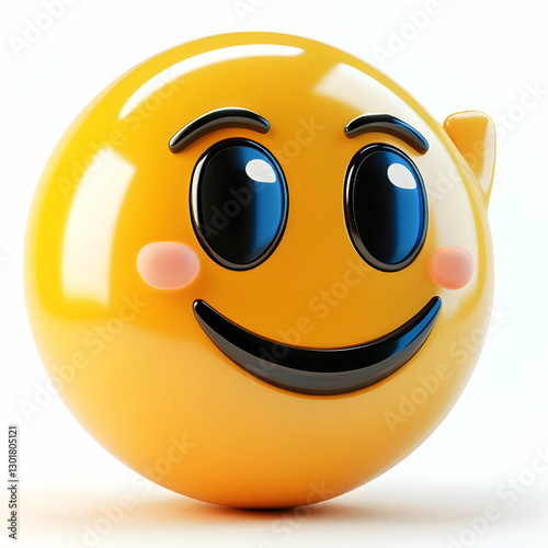 3D Illustration Happy Emoji...