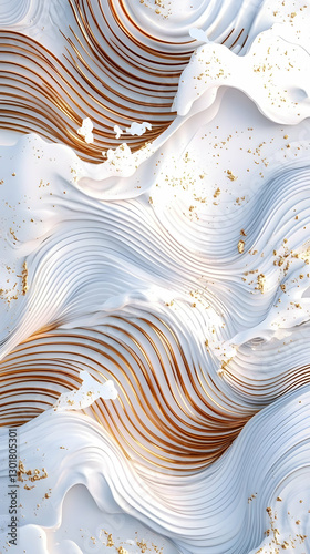 Abstract Background 3D Whit...