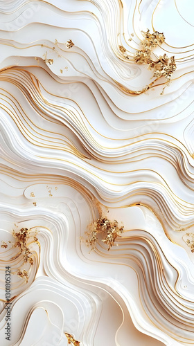 Abstract Background 3D Whit...