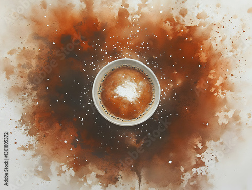 Illustration Coffee Cup Wat...