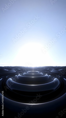3D Abstract Background - Ri...