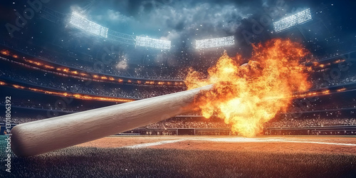 3D Illustration - Flaming B...