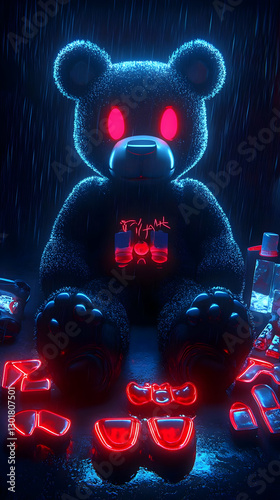 3D Illustration - Neon Tedd...