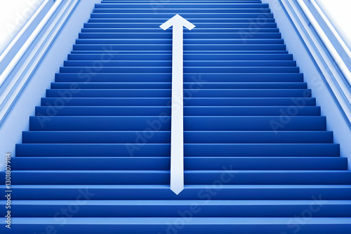 Blue Staircase Illustration...