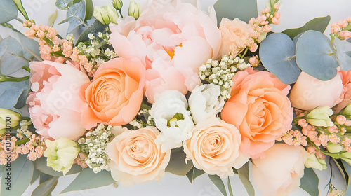 Photo - Peach and White Ros...