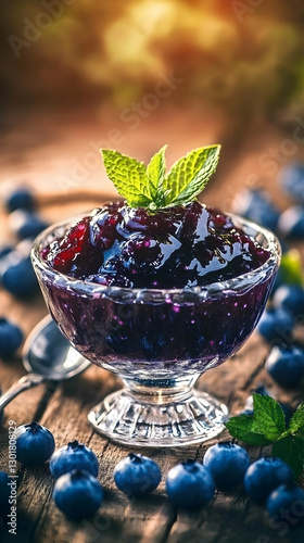 Photo, Blueberry Jam, Mint,...